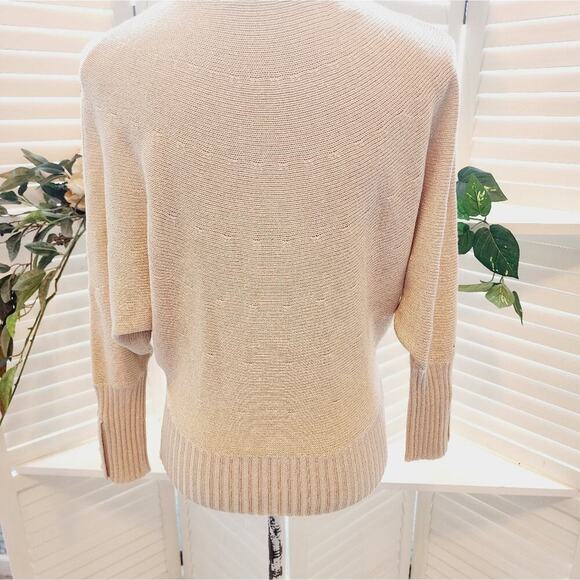 ALICE & OLIVIA GOLD WITH SPARKLE TURTLENECK SWEATER - Picture 5 of 6